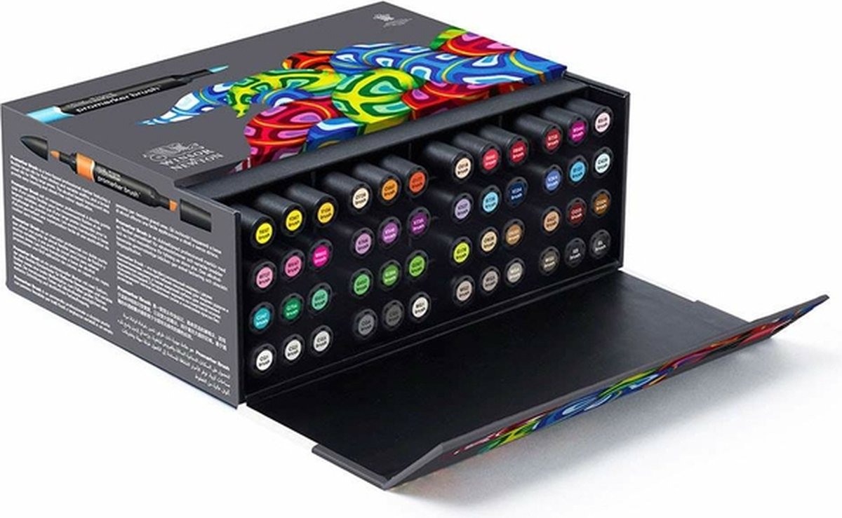 Winsor & Newton 0290080 Promarker Brush 48 Essential Collection | Professionele alcoholmarkers & layoutmarkers
