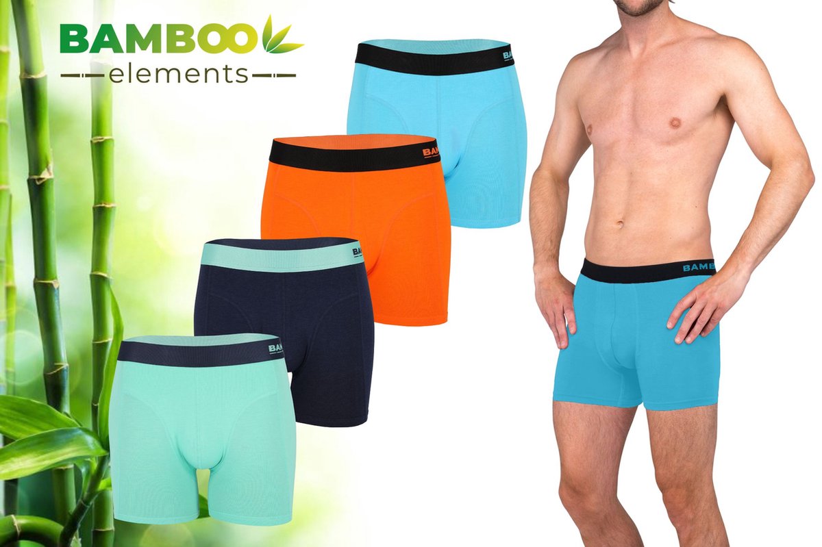 bamboe, boxershorts, heren, korte boxer, kleding
