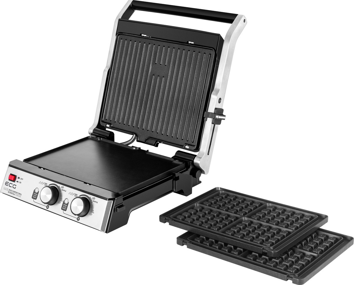 ECG KG 2033 Duo Grill & Waffle, Contactgrill, 2000 W