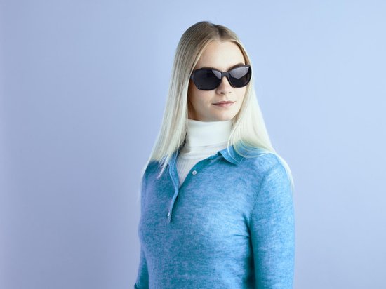 Accessoires, Zonnebril, Blond, Persoon, Trui, Accessoires, Zonnebril, Blond, Persoon, Trui