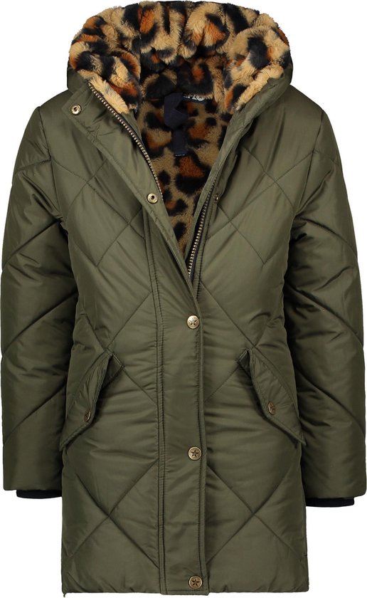 Flo Meisjes Winterjas Maat 110  - Army