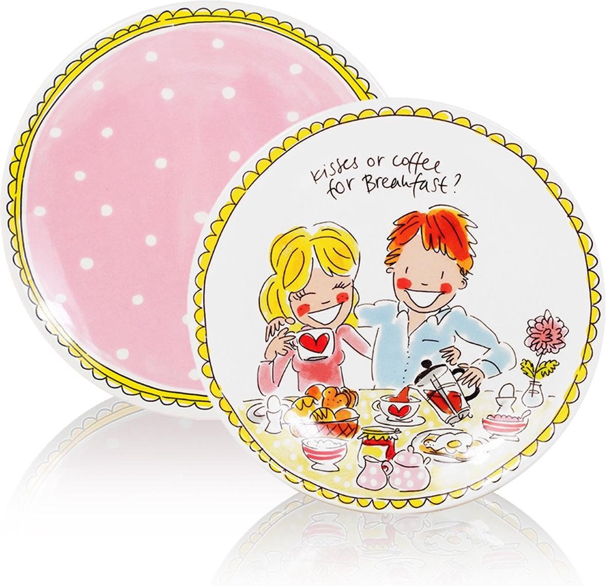 Blond Amsterdam Even bijkletsen set Love en Dot - Ø 22 cm - 2 stuks