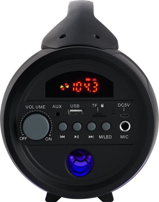 Bigben Bluetooth Party Speaker Lite - LED-Verlichting & Microfoon - Zwart