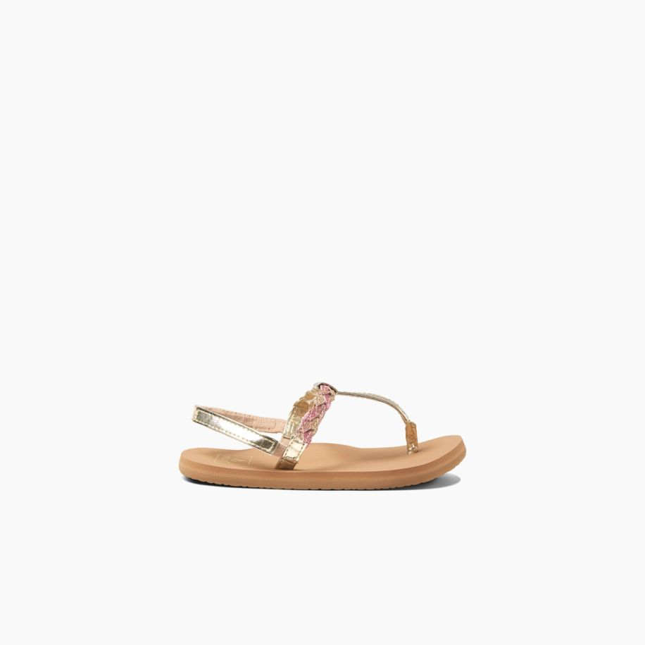 REEF SLIPPERS LITTLE TWISTED T MET METALLIC - MAAT 19/20