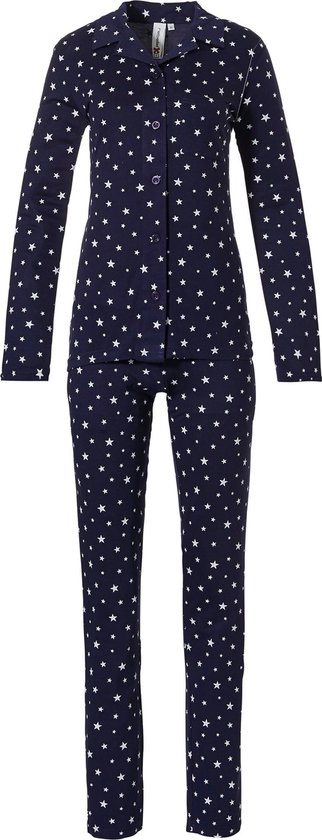 pyjama, nachtkleding, polkadots, lange_mouwen, sterrenpatroon