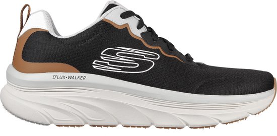 Skechers - maat 44 - D'Lux Walker-Scrambler Heren Sneakers - Black/Orange