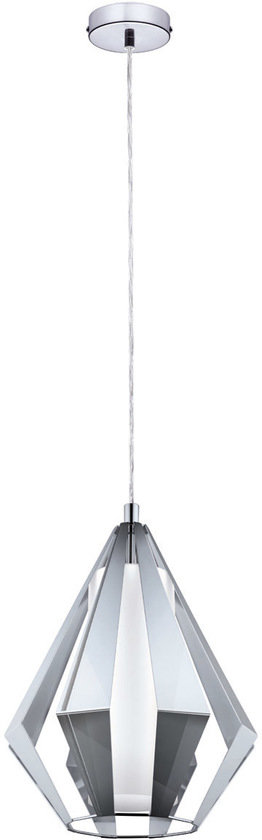 EGLO Taroca - Hanglamp - 1 Lichts - Chroom - Wit Gelakt