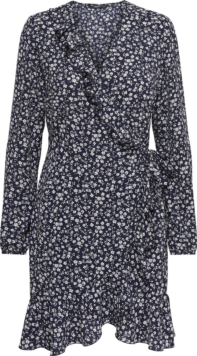 ONLY maat 42 ONLCARLY L/S WRAP SHORT DRESS -  NOOS WVN Dames Jurk