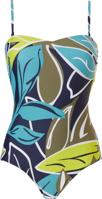Pastunette Beach - 40 - Floral Leaves - Badpak - Blauw/Groen