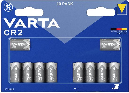 Varta LITHIUM Cylindr. CR2 Blli10 CR2 Fotobatterij Lithium 880 mAh 3 V 10 stuk(s)