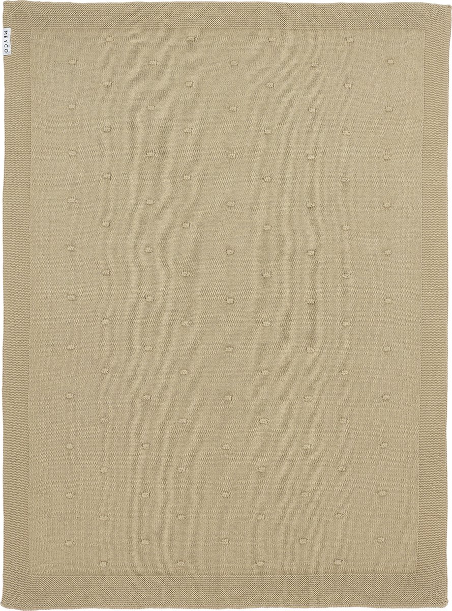 Meyco Baby Mini Knots wiegdeken - sand - 75x100cm
