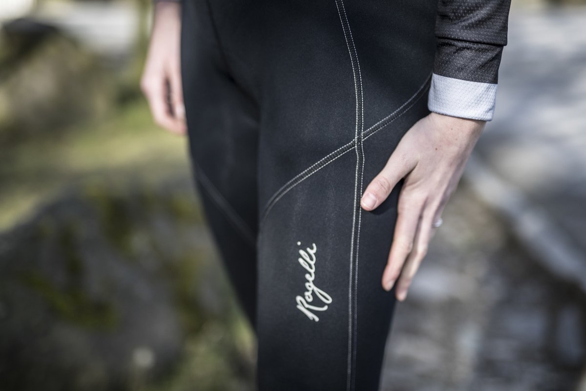 Rogelli Lucette Tight - M - Wielerbroek Lang Dames - Zwart