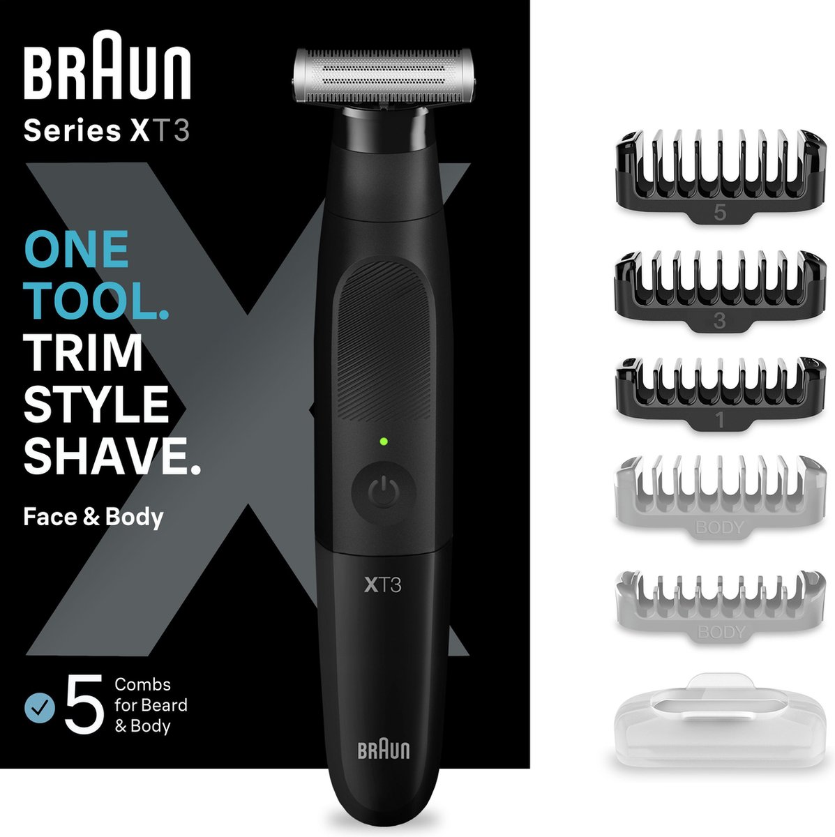 DGMoulelt-nl-Braun-Series-X-Baard-en-lichaamstrimmer-voor-gezichts-en-lichaamshaar-XT3200-aanbieding-korting-sale Braun Series X - Baard en lichaamstrimmer voor gezichts en lichaamshaar - XT3200