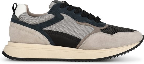 PS Poelman  - Maat 44 - NASH Heren Sneakers - Donker Grijs Multi