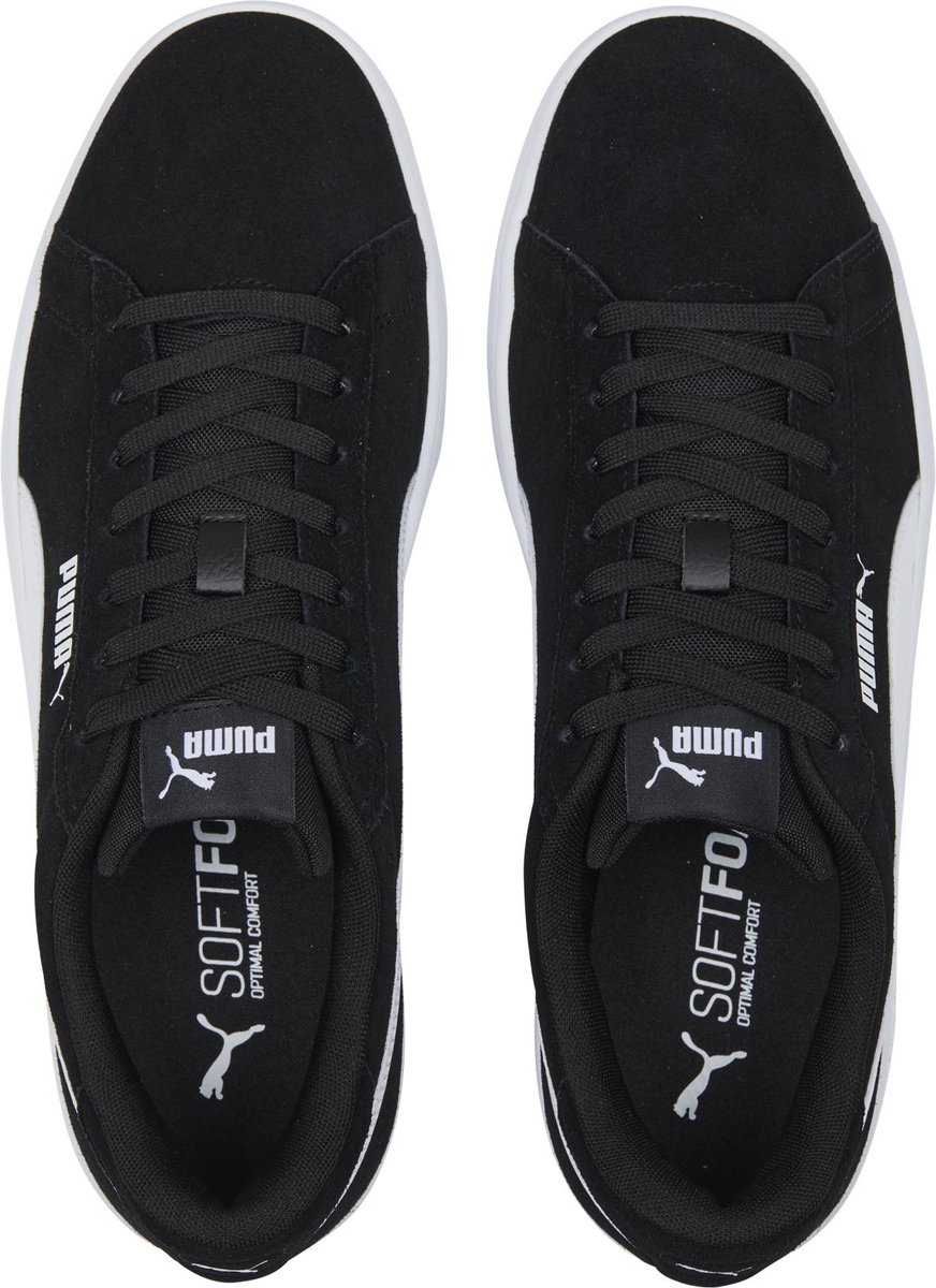 PUMA - Maat 41 - Smash 3.0 Unisex Sneakers - Black/White