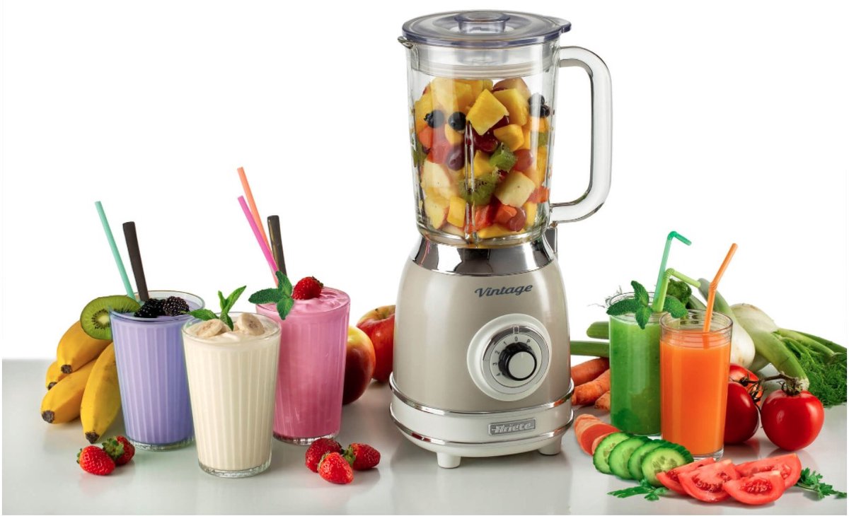 Ariete - Blender - 1100 Watt - glazen kan - 1,5 liter inhoud - Ice crush