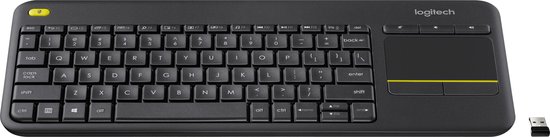 Logitech K400 Plus - Draadloos Touch Toetsenbord - QWERTY US / Zwart