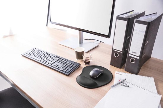 Trust Bigfoot - Gel muismat met polssteun - Zwart