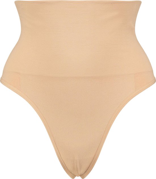 high-waist, shapewear, nude, ribbed, underwear