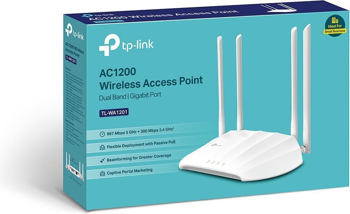 TP-Link TL-WA1201 - Accesspoint - 1200 Mbps & Gigabit - Wit