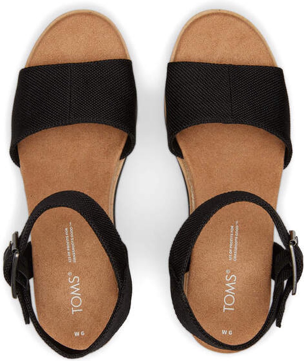 TOMS - Maat: 37 - Shoes DIANA - Volwassenen Sandalen met hak - Kleur: Zwart