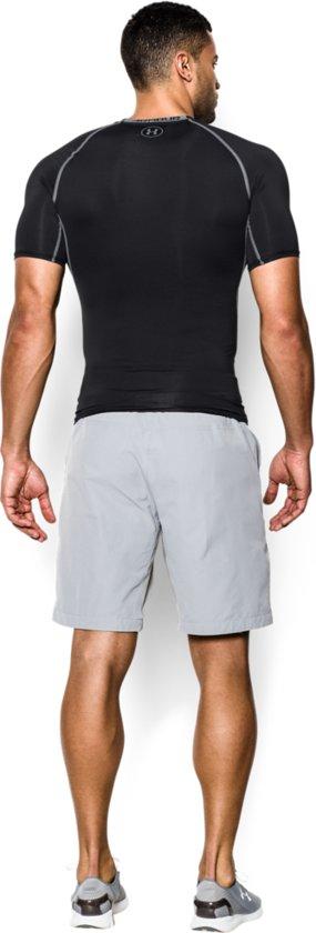 Under Armour  - Maat M - HG Armour SS Heren Sportshirt - Zwart