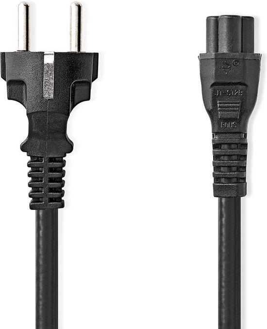Nedis CEGP10130BK30 Voedingskabel Schuko Male - Iec-320-c5 3,0 M Zwart
