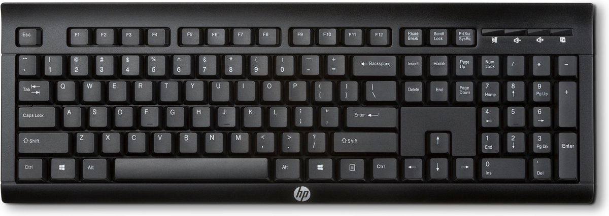 toetsenbord, keyboard, zwart, HP-logo, full-size