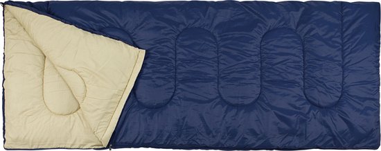 Abbey Camp Dekenmodel Basic - Slaapzak - 210 x 85 cm - Marine/Zand