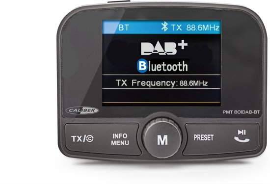 CALIBER PMT801DAB-BT - DAB+ FM transmitter met Bluetooth