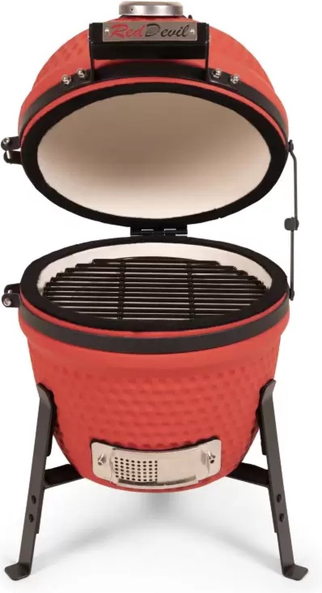 Patton Kamado Grill 13" - Keramisch - Tafelmodel - Classic - Red Devil - Mini - Rood