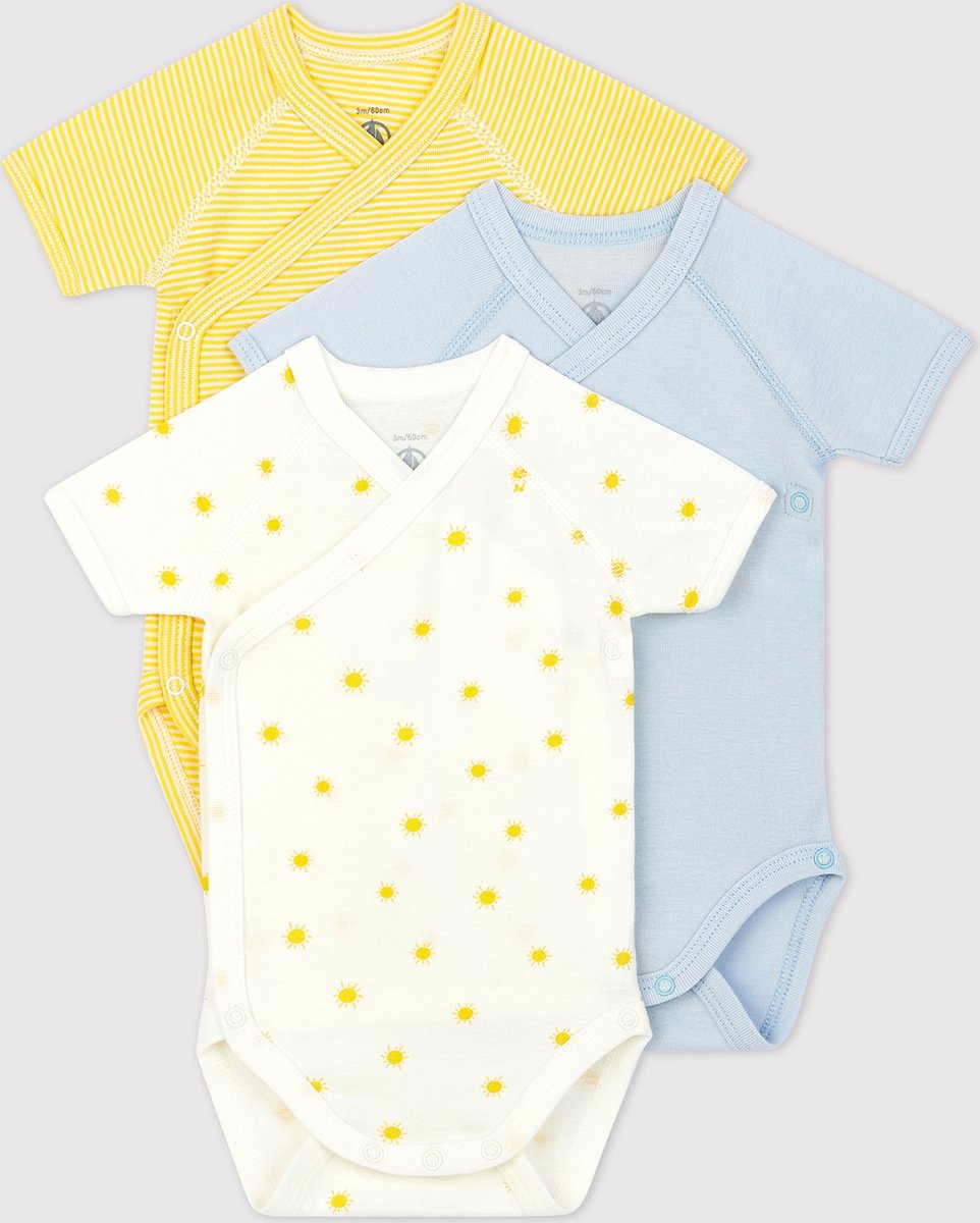 romper, baby, short-sleeve, sun-dots, drie- pack