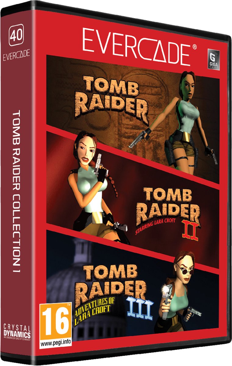 Evercade - Tomb Raider - cartridge 1 (3 games) Volwassene, Vrouwelijk, Persoon, Vrouw, Boek