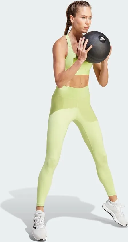 adidas Performance Training Essentials High-Waisted - Maat M - 7/8 Legging - Dames - Groen