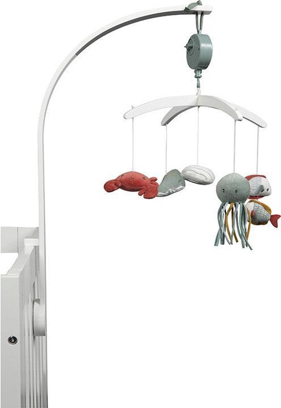 Little Dutch Houten Muziekmobiel - Wit Mint - Ocean