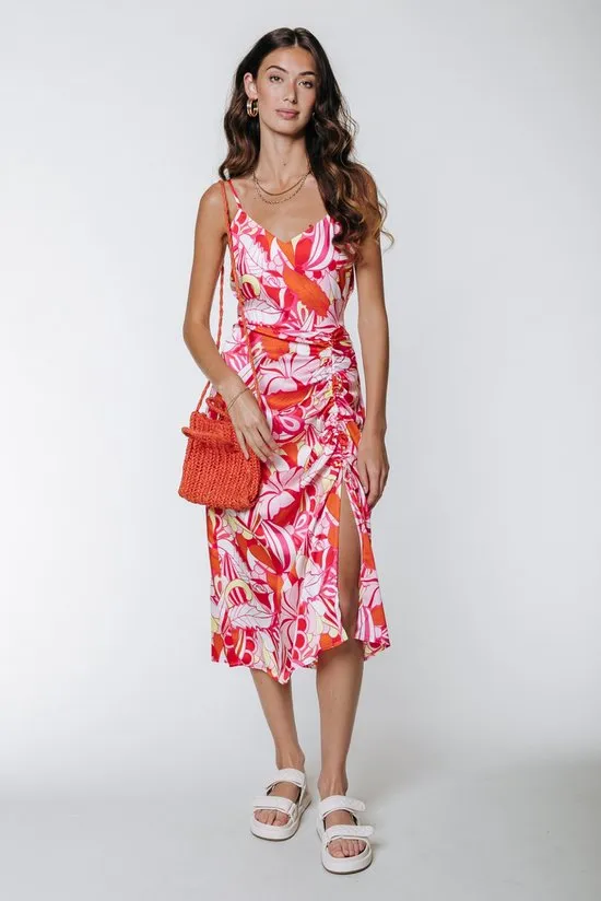 Colourful Rebel  - maat S - Zeva Big Flower Midi Dress