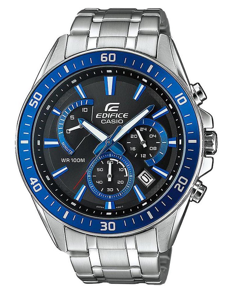 Casio Edifice EFR-552D-1A2VUEF Herenhorloge 45 mm - Zilverkleurig