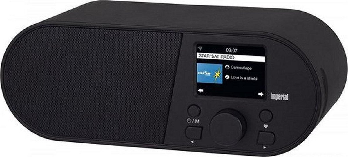 Imperial i105 internetradio (WLAN, mediaspeler, USB, DLNA, kleurendisplay, wekker, app-besturing) zw
