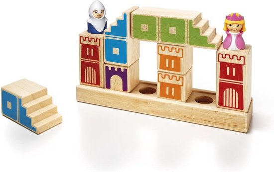 SmartGames - Camelot Junior - Educatief houten denkspel voor één speler - vanaf 4 jaar - Ridder en p