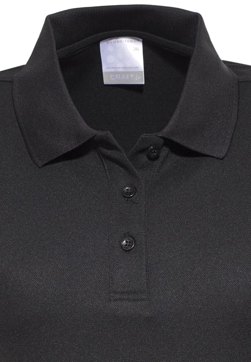 Craft Pique Classic t-shirt Dames Polo zwart Maat XL Maat 42