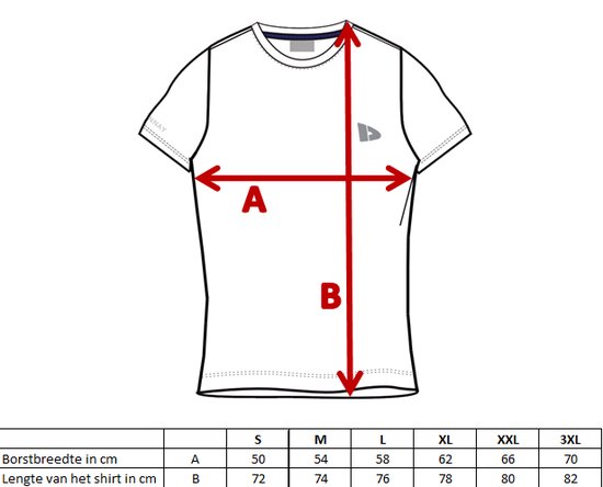 Donnay Maat L - T-shirt (Vince) - Sportshirt - Heren - Lemon green (543)