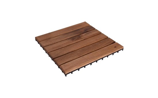 Terrastegels acaciahout - set van 9 - 30x30