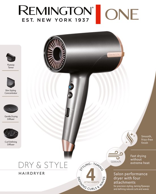 Remington ONE Föhn - 4 Opzetstukken - D6077