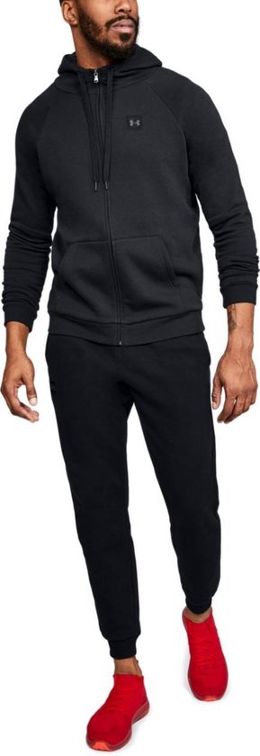 Under Armour Rival Fleece FZ Sportvest Heren - Zwart - Maat XXL