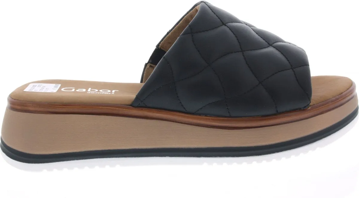 Dames Slippers Gabor 82.741.57 Zwart - Maat 6½  Maat 40