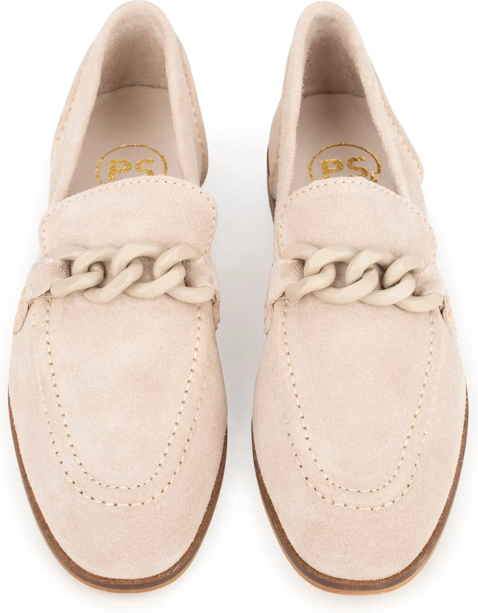 PS Poelman - Maat 37 - JENNY Dames Loafers - Beige/Zand