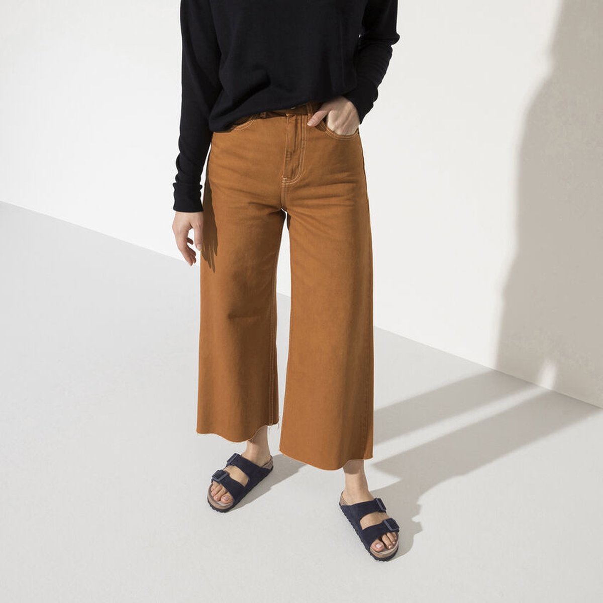 Birkenstock - maat 38- Arizona Suede Blauw Smal Voetbed - Slipper - 1020716