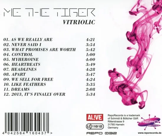 Me The Tiger - Vitriolic - CD