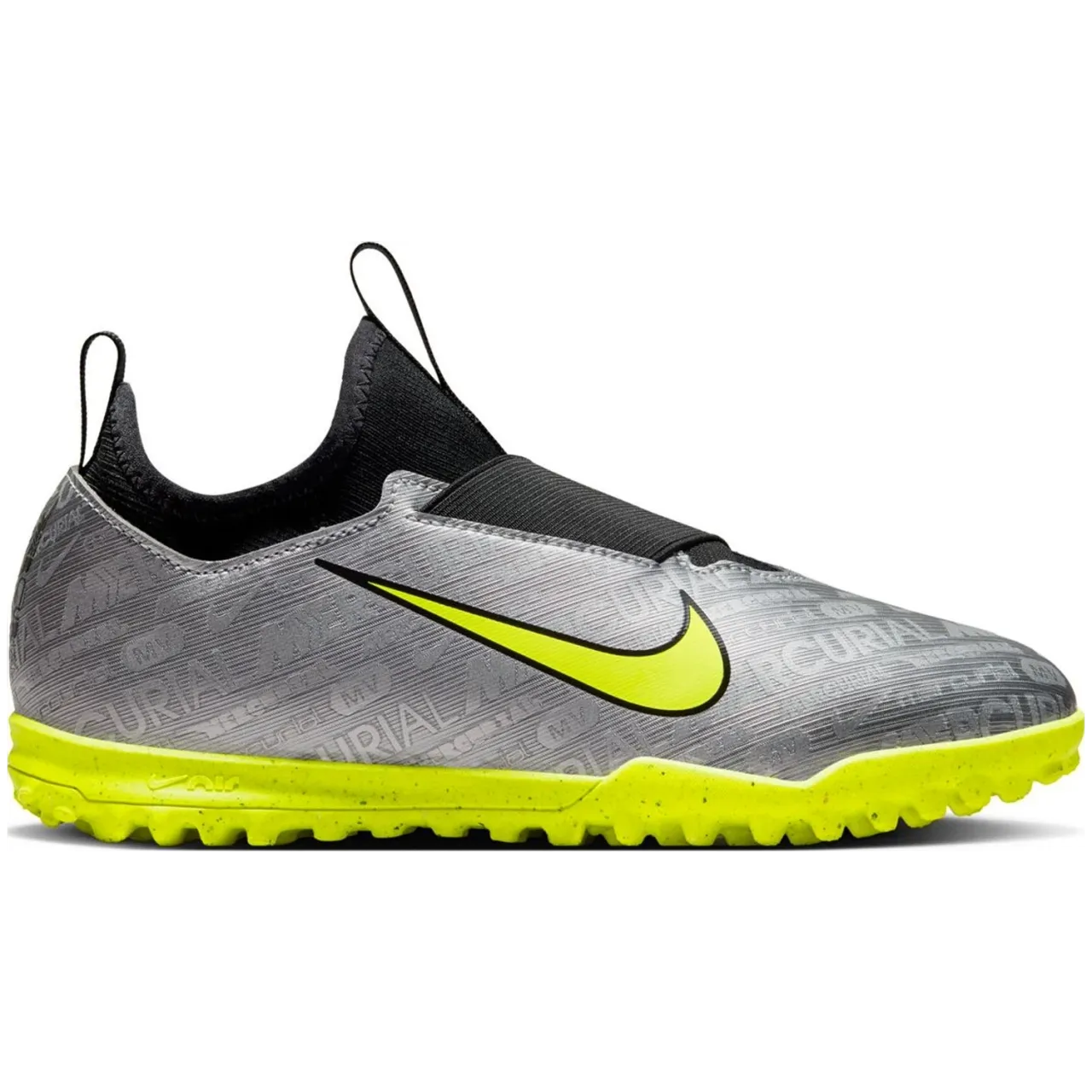 Nike Jr. Zoom Mercurial Vapor 15 Academy - Maat 38 - XXV TF Voetbal schoenen kinderen zilver