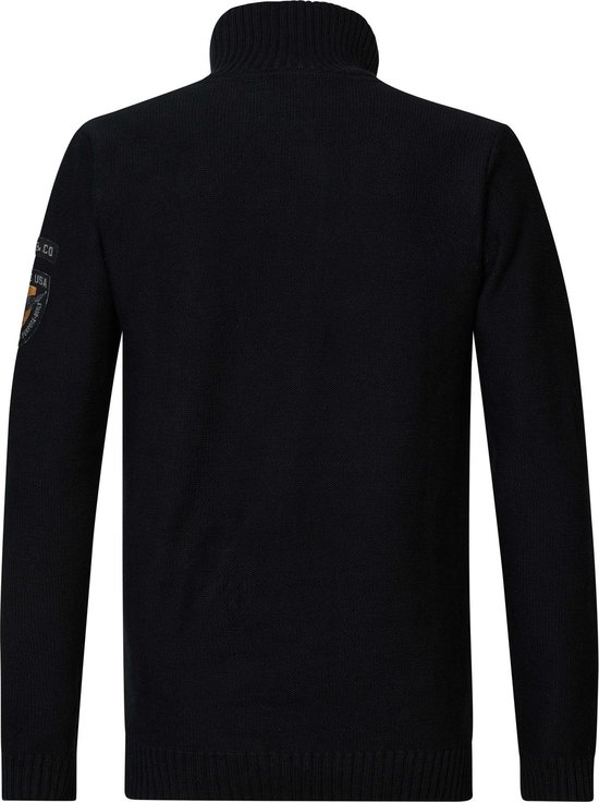 Petrol Industries  - Maat XL- Heren Fijngebreide Pullover - Zwart